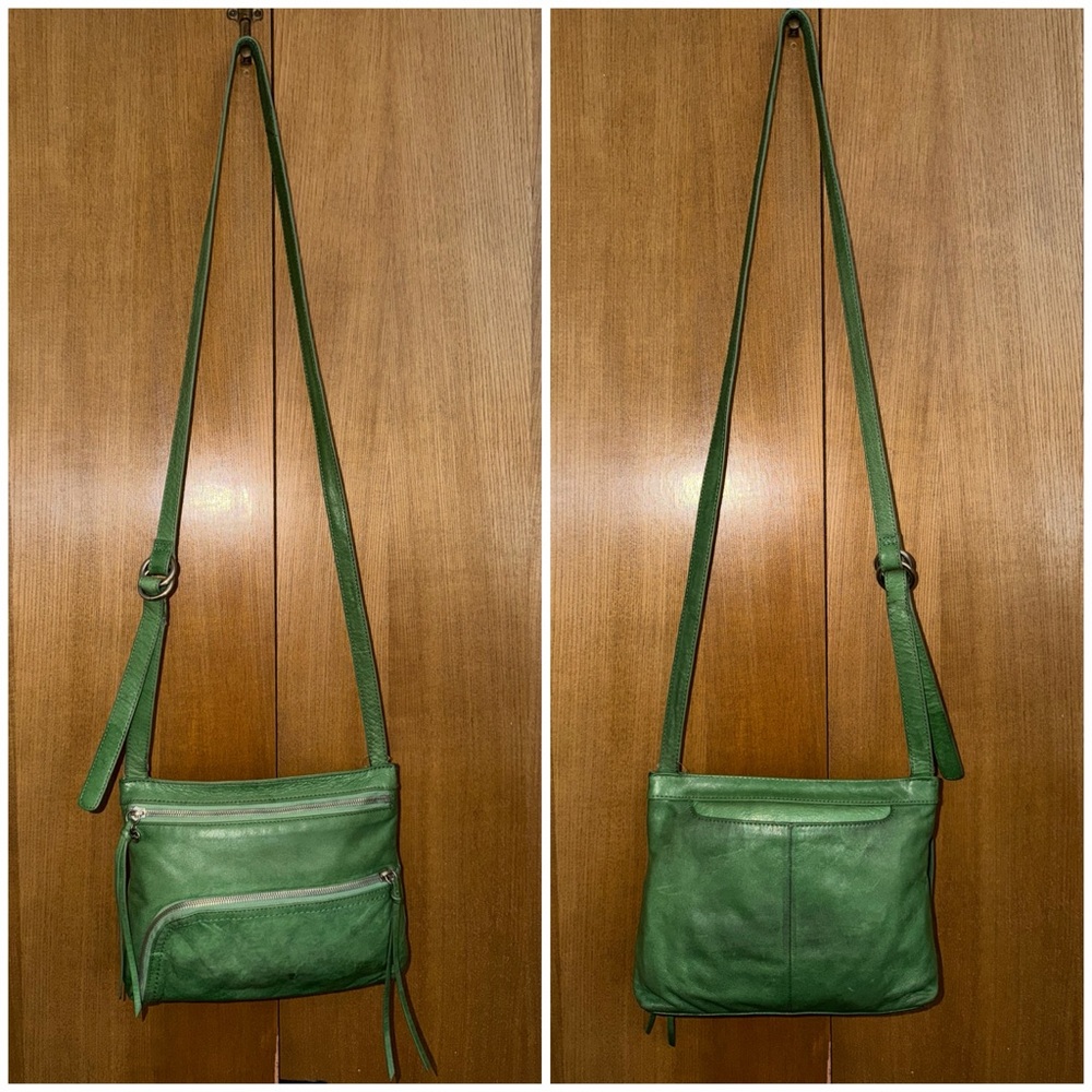 HOBO The Original Green Leather Crossbody Bag - Picture 5 of 16